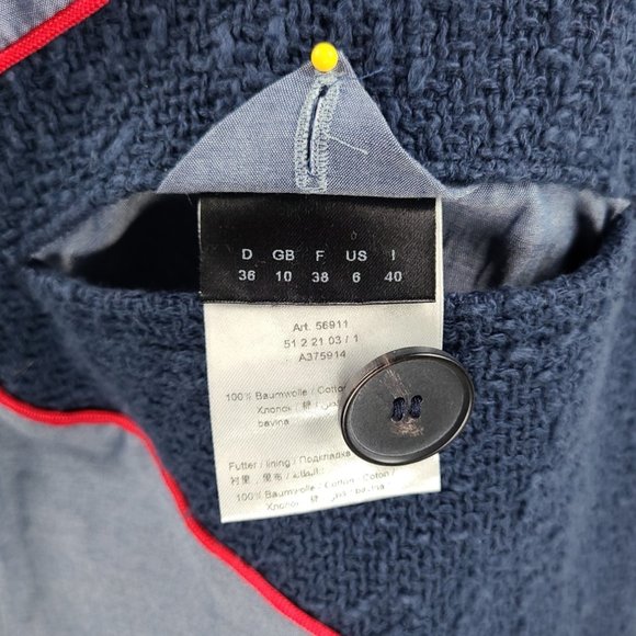 Set Urban Deluxe Women's Chunky Blue Knit Coat 6 - Picture 10 of 10